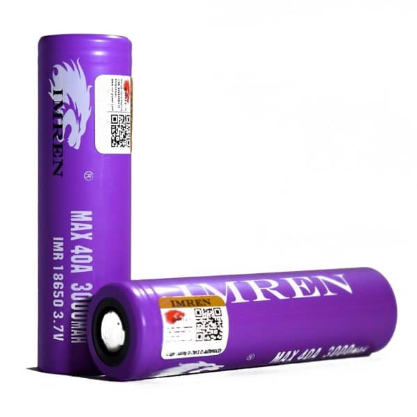 BATTERY AND CHARGERS - IMREN 18650 3000MAH 20A/40A IMR BATTERY (PURPLE) 1PCS