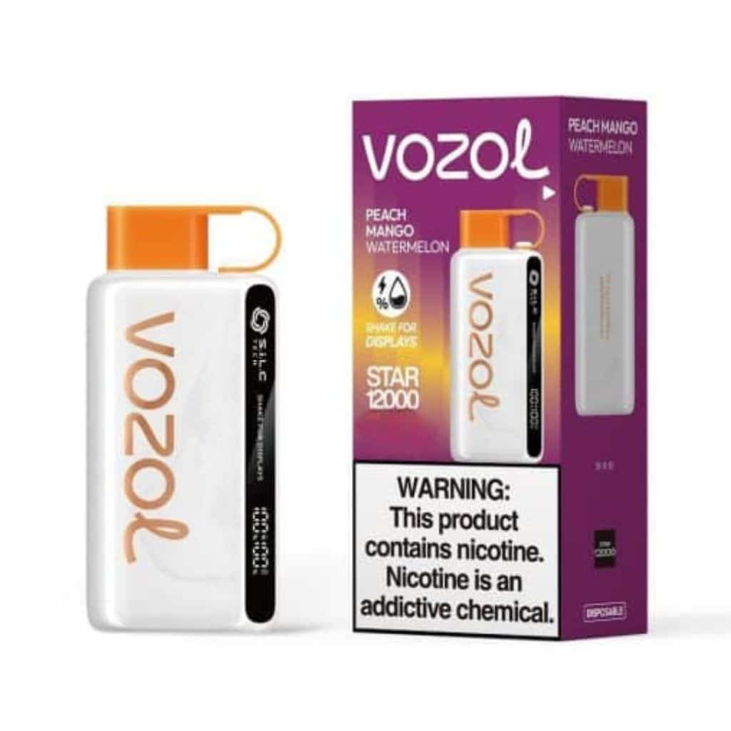 Vozol star 12000 puf peach mango watermelon