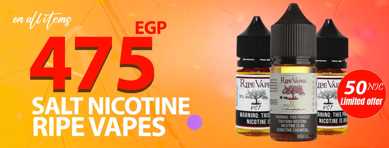 VCT Salt Nicotine - Smooth & Rich Flavor at Vape Store Egypt